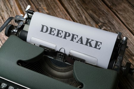 typewriter spelling deepfake