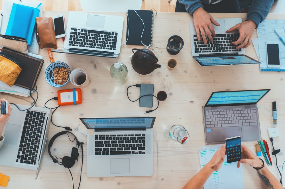 tech gadgets on a table